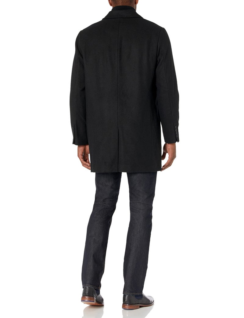 Dockers Men's Henry Wool Blend Top Coat (Regular and Big & Tall Sizes) , Black, XX-Large - Image 2